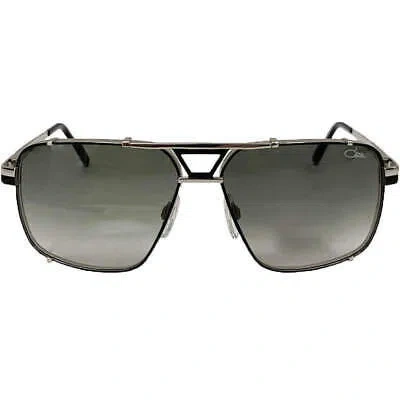 Pre-owned Cazal Sunglasses  9099 002 59 14 137 Black Silver Green Gradient Lens 100% Authen