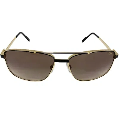 Pre-owned Cazal Sunglasses  9101 001 Black Gold Brown Gradient 63 16 140