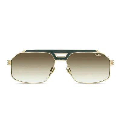 Cazal Sunglasses  9109 003 Gold Green/brown Gradient Unisex In Gray