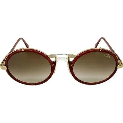 Pre-owned Cazal Sunglasses  Legends 644 010 54 24 140 Red Gold Brown Gradient Lens 100% Aut