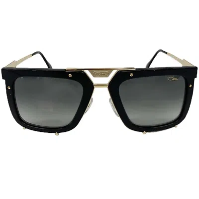 Pre-owned Cazal Sunglasses  Legends 648 001 56 25 147 Black Gold Grey Gradient Lens 100% Au