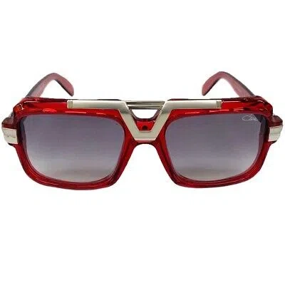 Pre-owned Cazal Sunglasses  Legends 664/3 004 56 18 140 Red Silver Grey Gradient Lens 100% In Gray