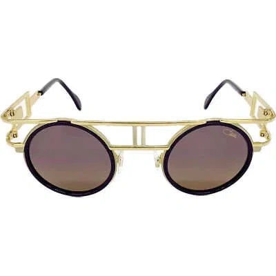 Pre-owned Cazal Sunglasses  Legends 668/3 003 43 27 140 Shiny Gold Violet Gradient Lens 100