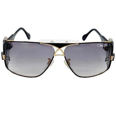 Pre-owned Cazal Sunglasses  Legends 955 302 63 11 120 Black Gold Grey Grey Gradient 100% Au
