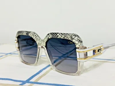 Pre-owned Cazal Sunglasses Snake Skin Crystal Gold Frame Grey Gradient Lens Unisex Eyewear In Gray
