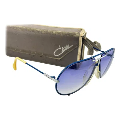 Pre-owned Cazal Vintage  901 Blue & White Frame Collectors Item 1980's Sunglasses