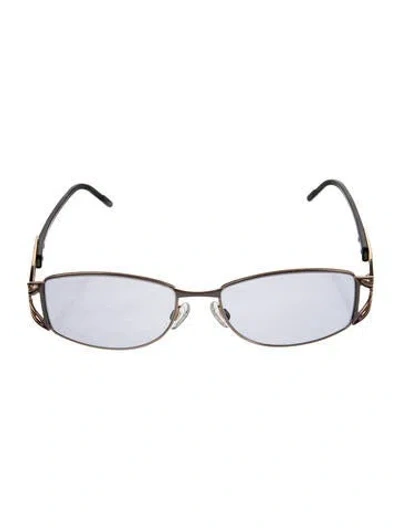 Pre-owned Cazal Vintage Square Sunglasses In Gold