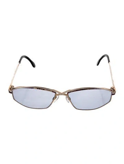 Pre-owned Cazal Vintage Square Sunglasses In Gold