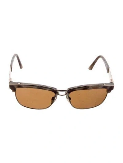 Pre-owned Cazal Wayfarer Mirrored Sunglasses In Neutral