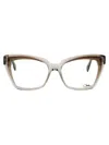 Cazal White Acetate Glasses In Gray