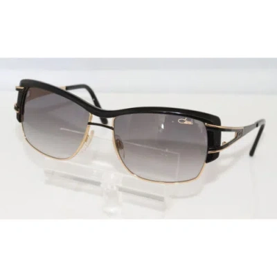 Pre-owned Cazal Women's  9052 001 Black & Gold Sunglasses In Gray Gradient