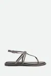 Cb Fusion Sandalo Con Strass Nero In Grigio