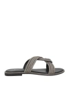 Cb Fusion Woman Sandals Silver Size 7 Synthetisches Material