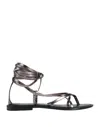 Cb Fusion Toe Strap Sandals In Lead