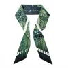 Cb Grey Silk Mini Scarf In Green