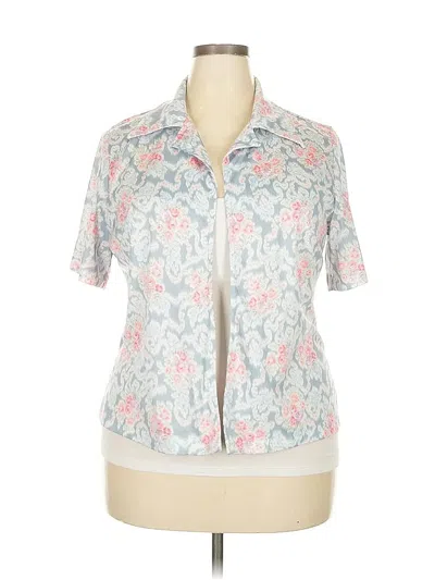 Pre-owned Cb Short Sleeve Blouse In Silver