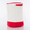 Cb Station Natural Laundry Hamper In Red