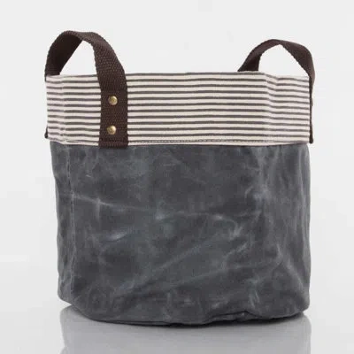 Cb Station Waxed Storage Fabric Bin In Slate