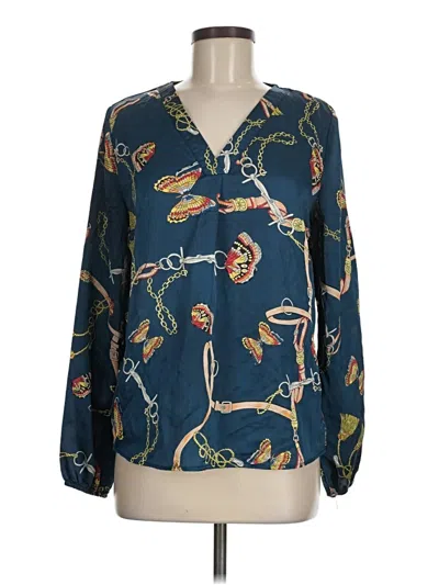 Pre-owned Cbr Long Sleeve Blouse In Blue