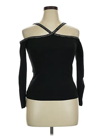 Pre-owned Cbr Long Sleeve Top Black Cold Shoulder Neckline Tops