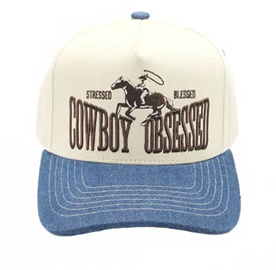 C.c Beanie Cowboy Obsessed Trucker Hat In Cream
