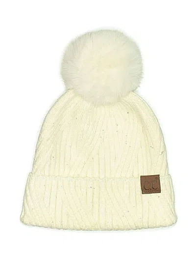 Pre-owned Cc Beanie Hat In Ivory
