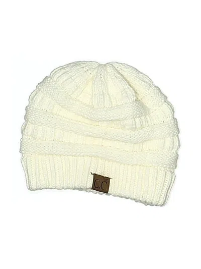 Pre-owned Cc Beanie Hat In Ivory