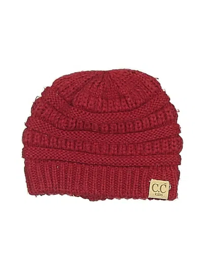 Pre-owned Cc Kids' Beanie Hat In Red