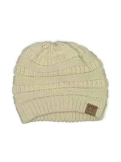 Pre-owned Cc Beanie Hat In Tan