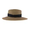 C.c Beanie Women's Pleated Trim Wide Brim Boater Hat In Brown Multi In Brown