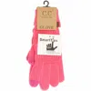 C.c Beanie Women's Solid Cable Knit Gloves In New Candy Pink In Pink