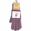 C.C BEANIE WOMEN'S SOLID CABLE KNIT GLOVES IN VIOLET