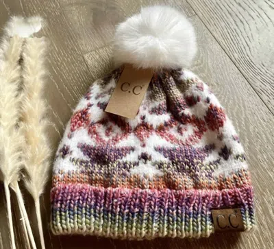 Cc Beanies Women's Aztec Beanies In Rose In Multi