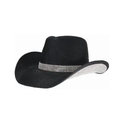 Cc Beanies Women's Rhinestone Rodeo Cowboy Hat In Black & Blingin In Multi