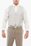 Cc Brothers 5 Buttons Master Wool Vest With Jetted Pockets