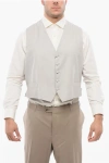 Cc Brothers 5 Buttons Master Wool Vest With Jetted Pockets