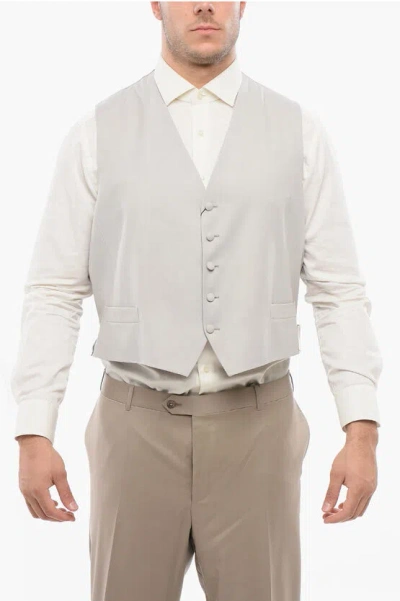Cc Brothers 5 Buttons Wool Vest With Jetted Pockets