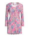 Cc By Camilla Cappelli Woman Short Dress Fuchsia Size 8 Linen In Pink