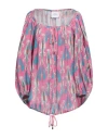 Cc By Camilla Cappelli Woman Blouse Fuchsia Size 2 Linen In Pink