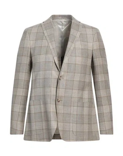 Cc Collection Corneliani Man Blazer Beige Size 40 Virgin Wool, Silk, Linen
