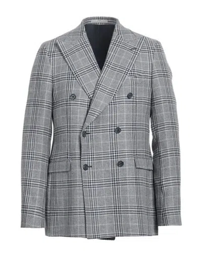 Cc Collection Corneliani Man Blazer Black Size 42 Cotton, Linen