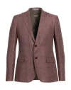 Cc Collection Corneliani Man Blazer Brown Size 40 Linen, Virgin Wool In Brown