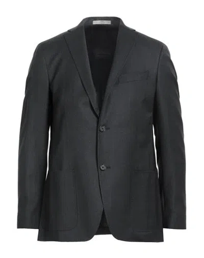 Cc Collection Corneliani Man Blazer Charcoal Size 40 Virgin Wool, Elastane