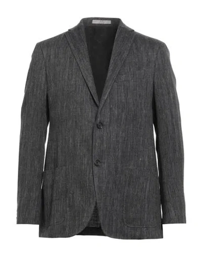 Cc Collection Corneliani Man Blazer Grey Size 40 Virgin Wool, Linen In Gray