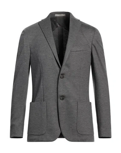 Cc Collection Corneliani Man Blazer Grey Size 42 Lyocell, Virgin Wool, Cotton
