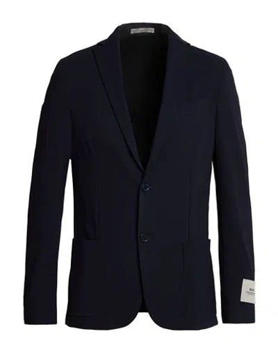Cc Collection Corneliani Man Blazer Midnight Blue Size 38 Polyamide, Elastane