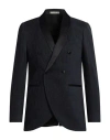Cc Collection Corneliani Man Blazer Midnight Blue Size 40 Viscose, Polyester In Blue