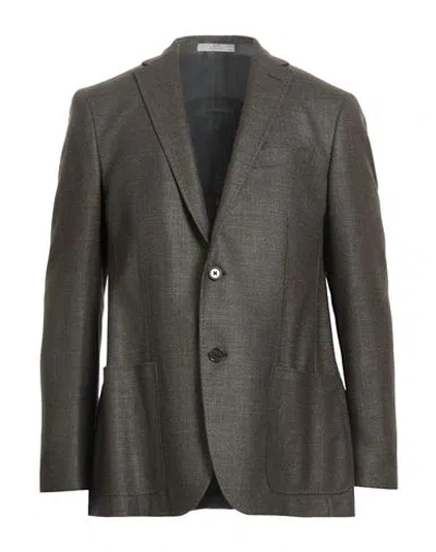 Cc Collection Corneliani Man Blazer Military Green Size 42 Virgin Wool, Silk