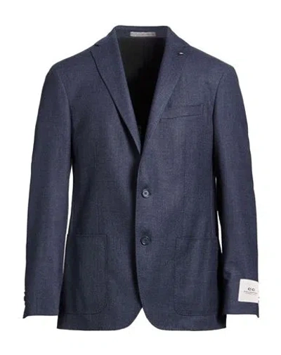 Cc Collection Corneliani Man Blazer Navy Size 40 Virgin Wool In Multi