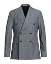 Cc Collection Corneliani Man Blazer Slate Blue Size 38 Cotton In Gray